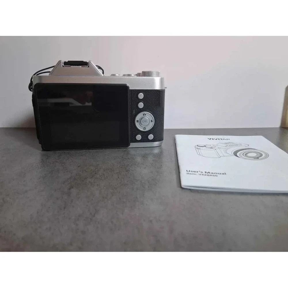 Vivitar VXXBR60 Hybrid Optical Zoom Camera 64MP 4K Ultra HD WiFi Silver Black